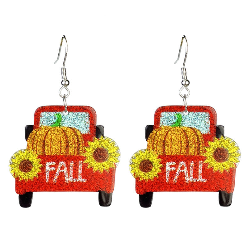 Wholesale Sparkling Autumn Thanksgiving Earrings